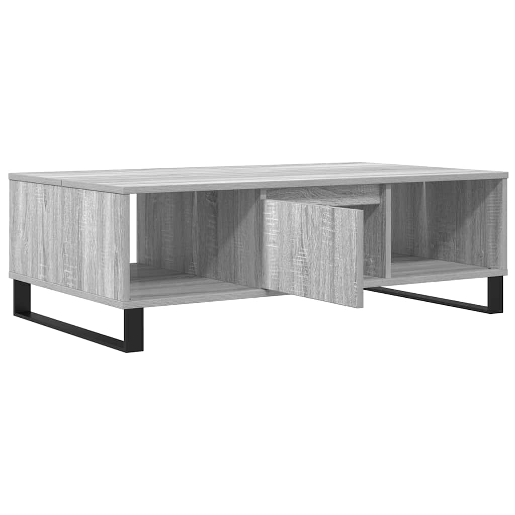 Mesa de centro 104x60x35 cm derivados madeira cinzento sonoma