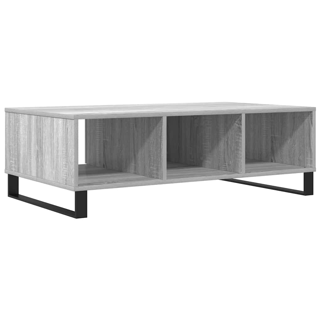 Mesa de centro 104x60x35 cm derivados madeira cinzento sonoma
