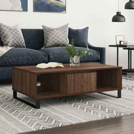 Mesa de centro 104x60x35 cm derivados madeira carvalho castanho