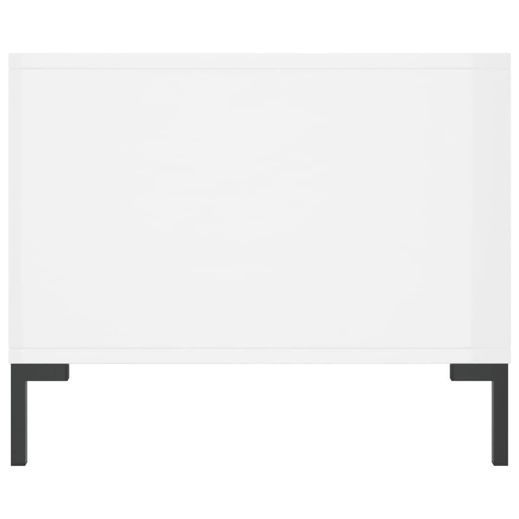 Mesa de centro 90x50x40 cm madeira processada branco brilhante