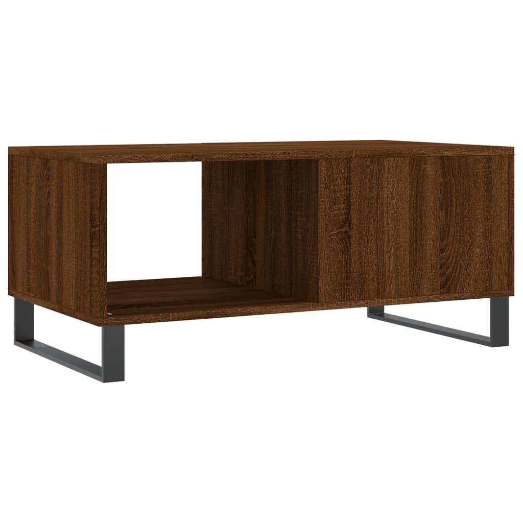Mesa centro 90x50x40 cm derivados de madeira carvalho castanho
