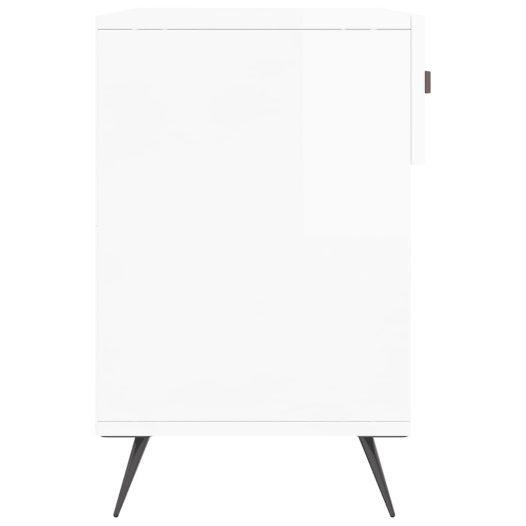 Banco sapateira 102x35x55 cm derivados madeira branco brilhante