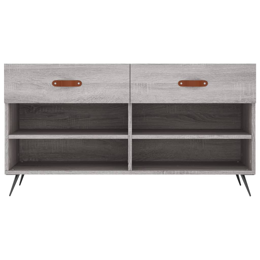 Banco sapateira 102x35x55 cm derivados madeira cinzento sonoma