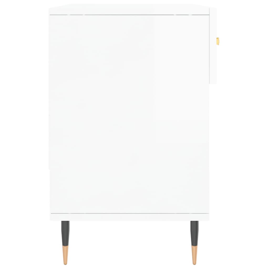 Banco sapateira 102x35x55 cm derivados madeira branco brilhante