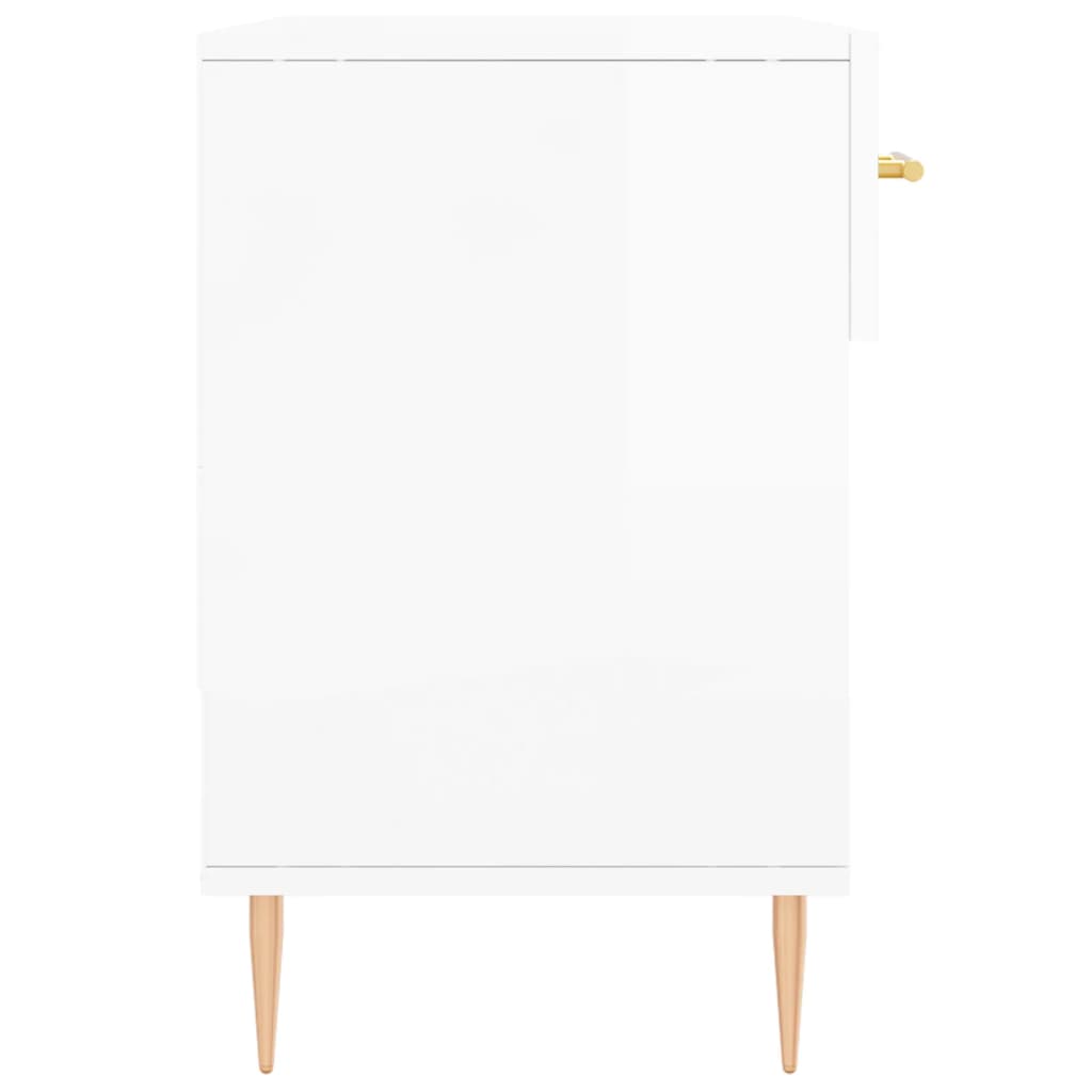 Banco sapateira 102x35x55 cm derivados madeira branco brilhante
