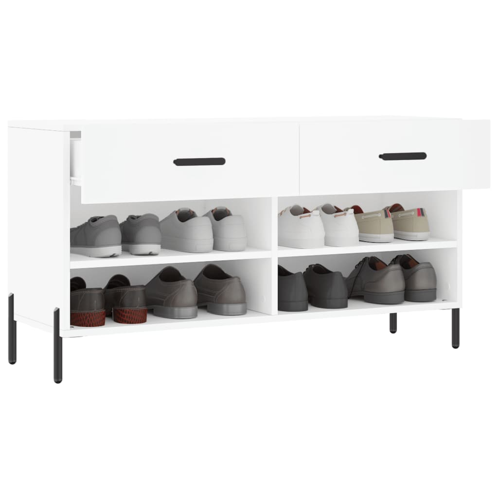Banco sapateira 102x35x55 cm derivados de madeira branco