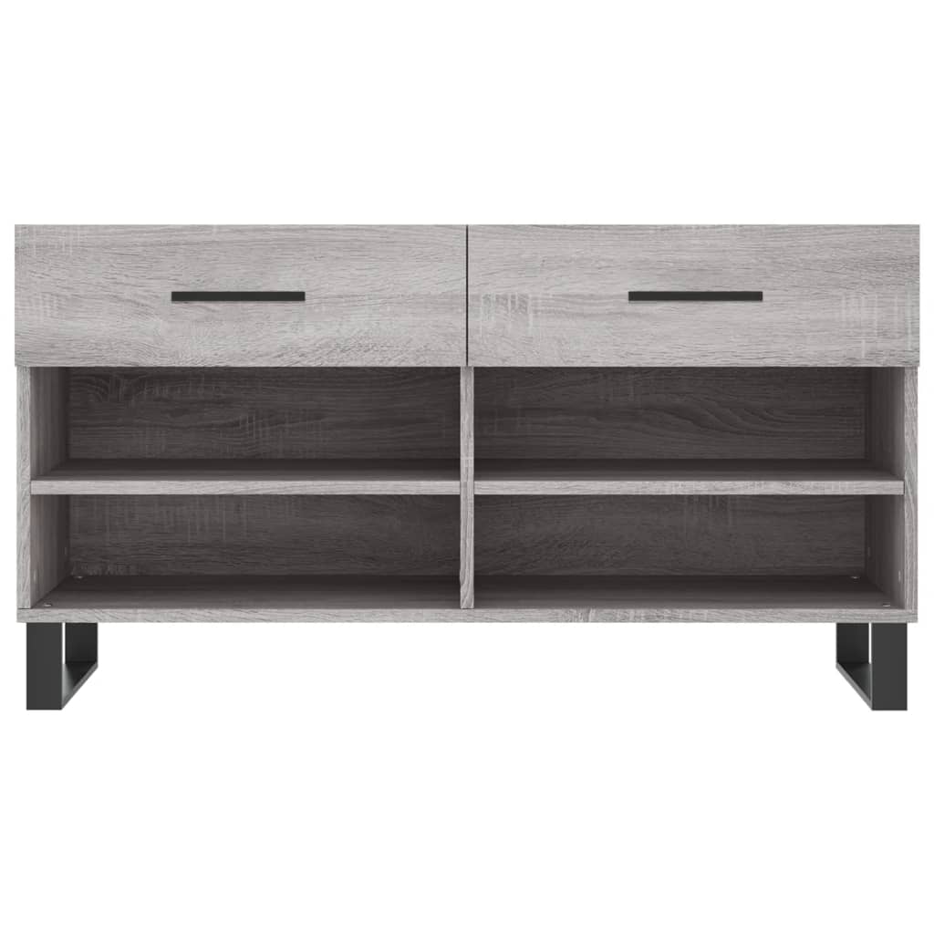 Banco sapateira 102x35x55 cm derivados madeira cinzento sonoma