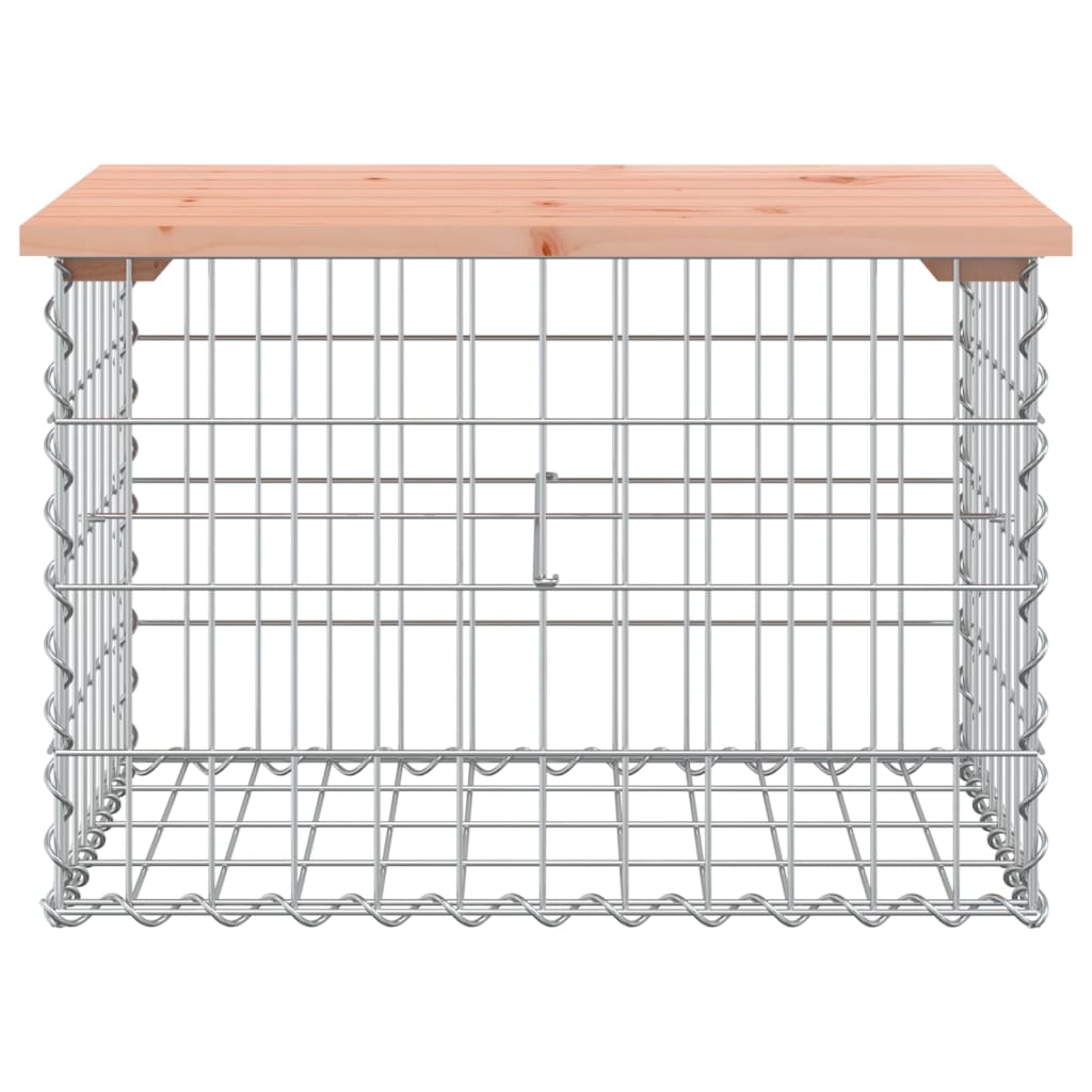 Banco jardim design gabião 63x44x42 cm madeira douglas maciça