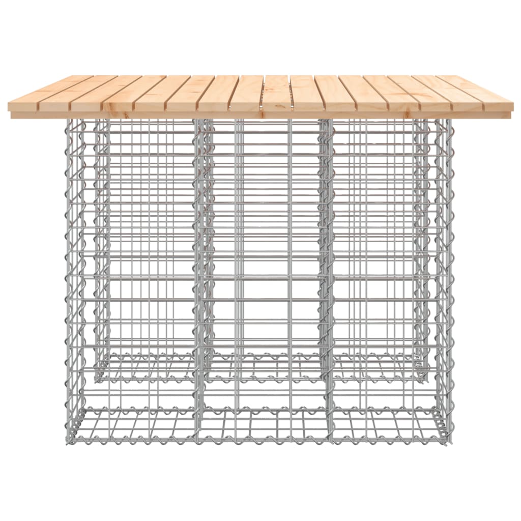 Banco de jardim c/ design gabião 100x102x72 cm pinho maciço
