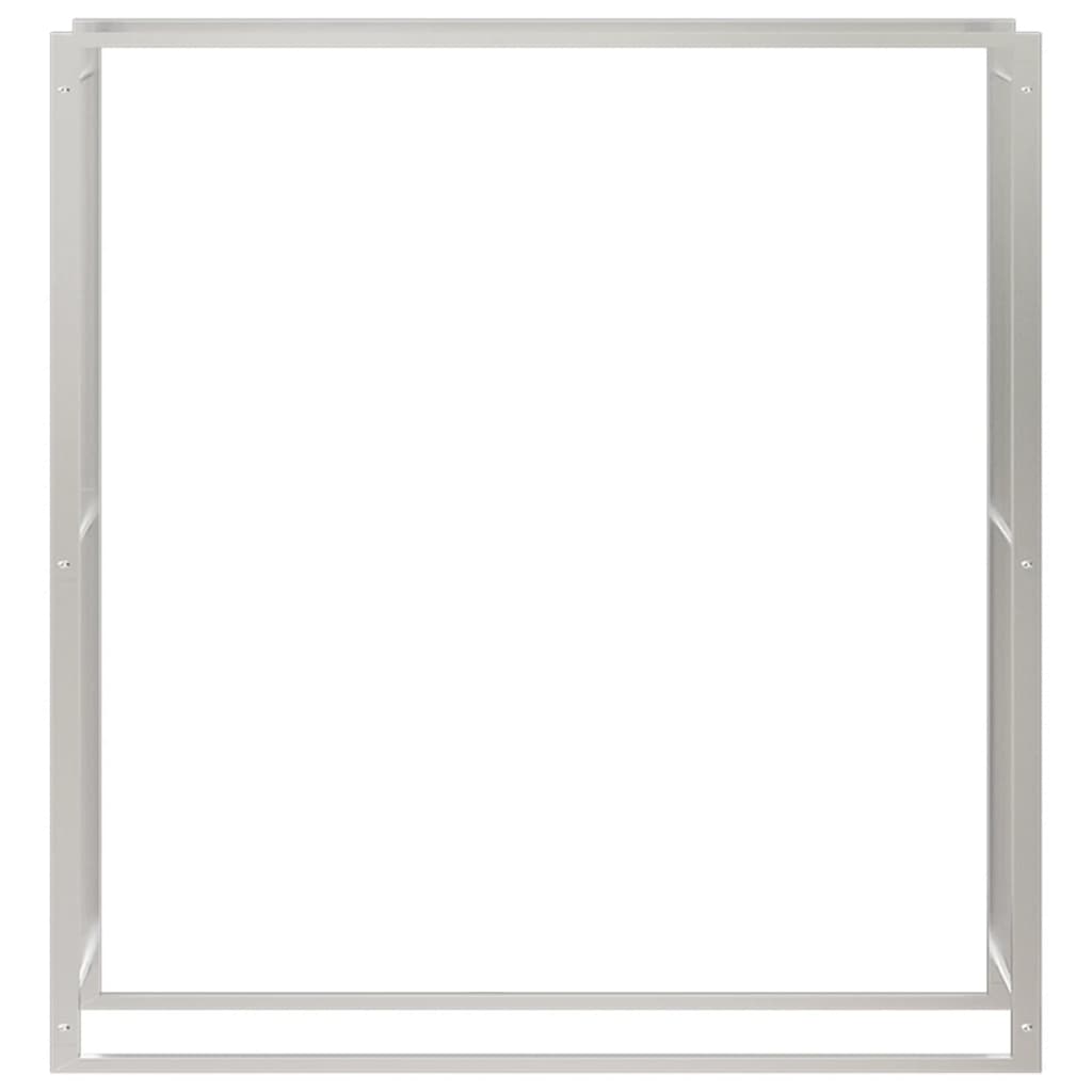 Suporte para lenha 110x28x116 cm aço inoxidável