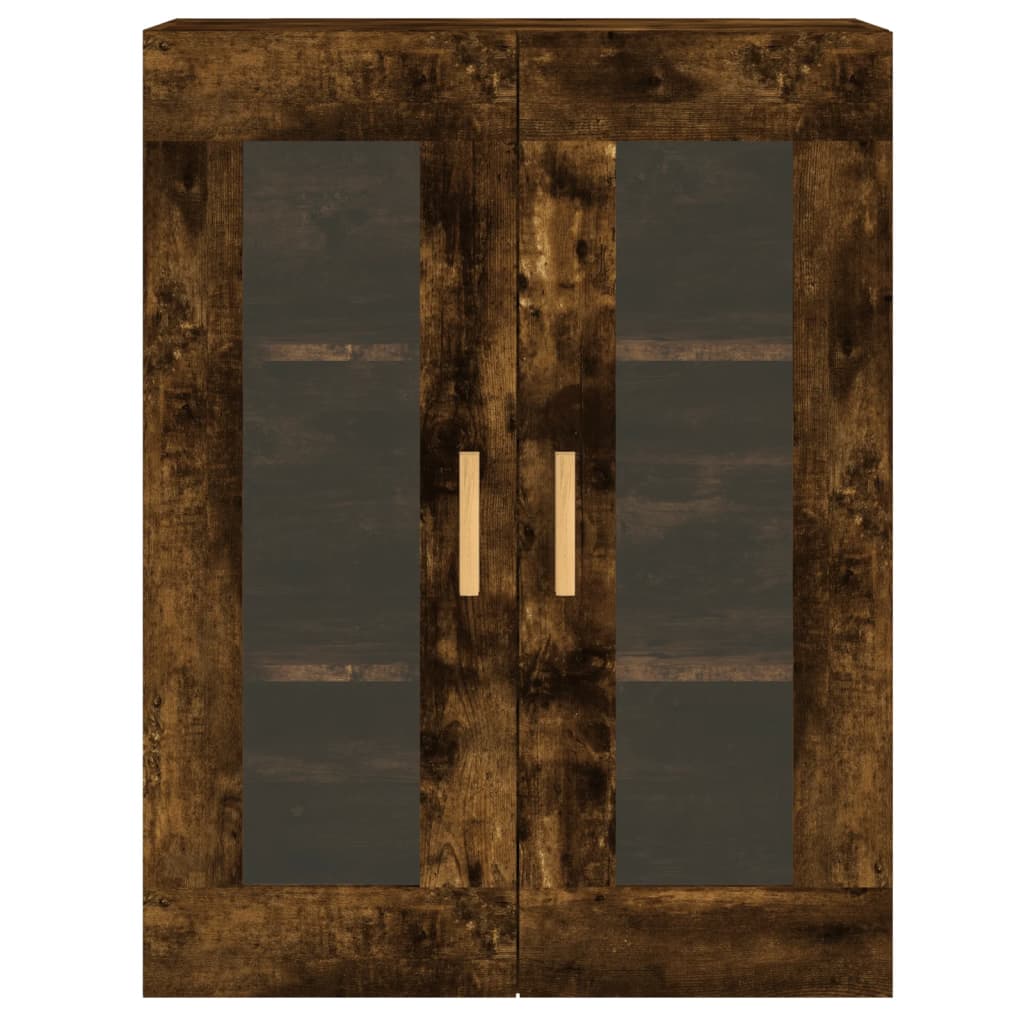 Móveis de parede 2 pcs derivados de madeira carvalho fumado