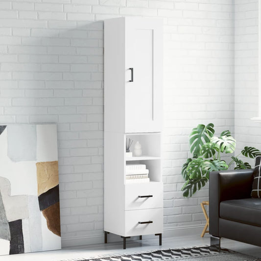 Armário alto 34,5x34x180 cm madeira processada branco