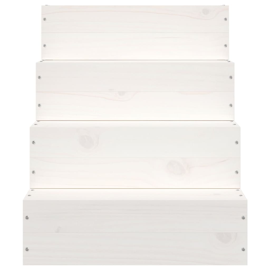 Escada p/ animais de estimação 40x49x47 cm pinho maciço branco