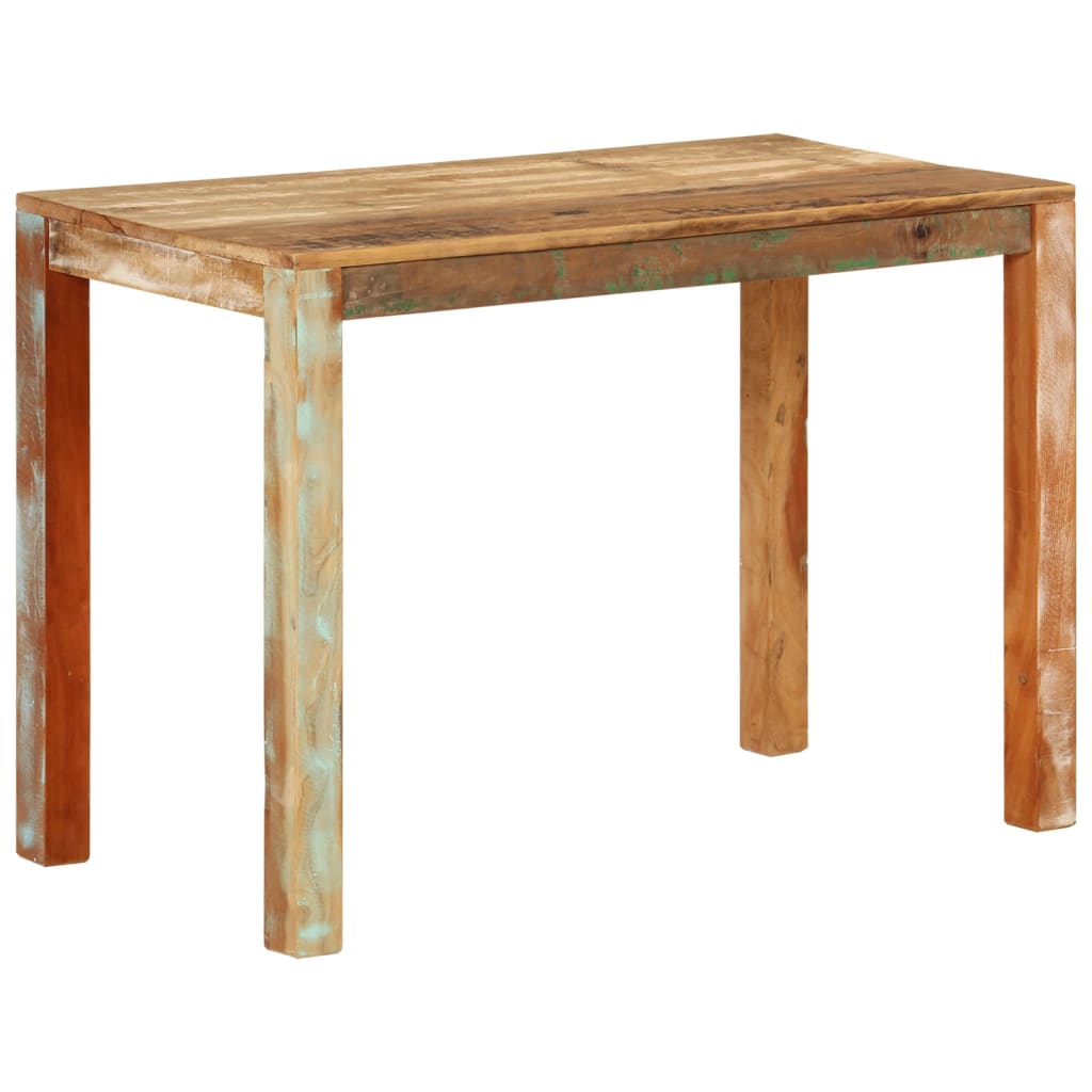 Mesa de jantar 110x55x76 cm madeira recuperada maciça