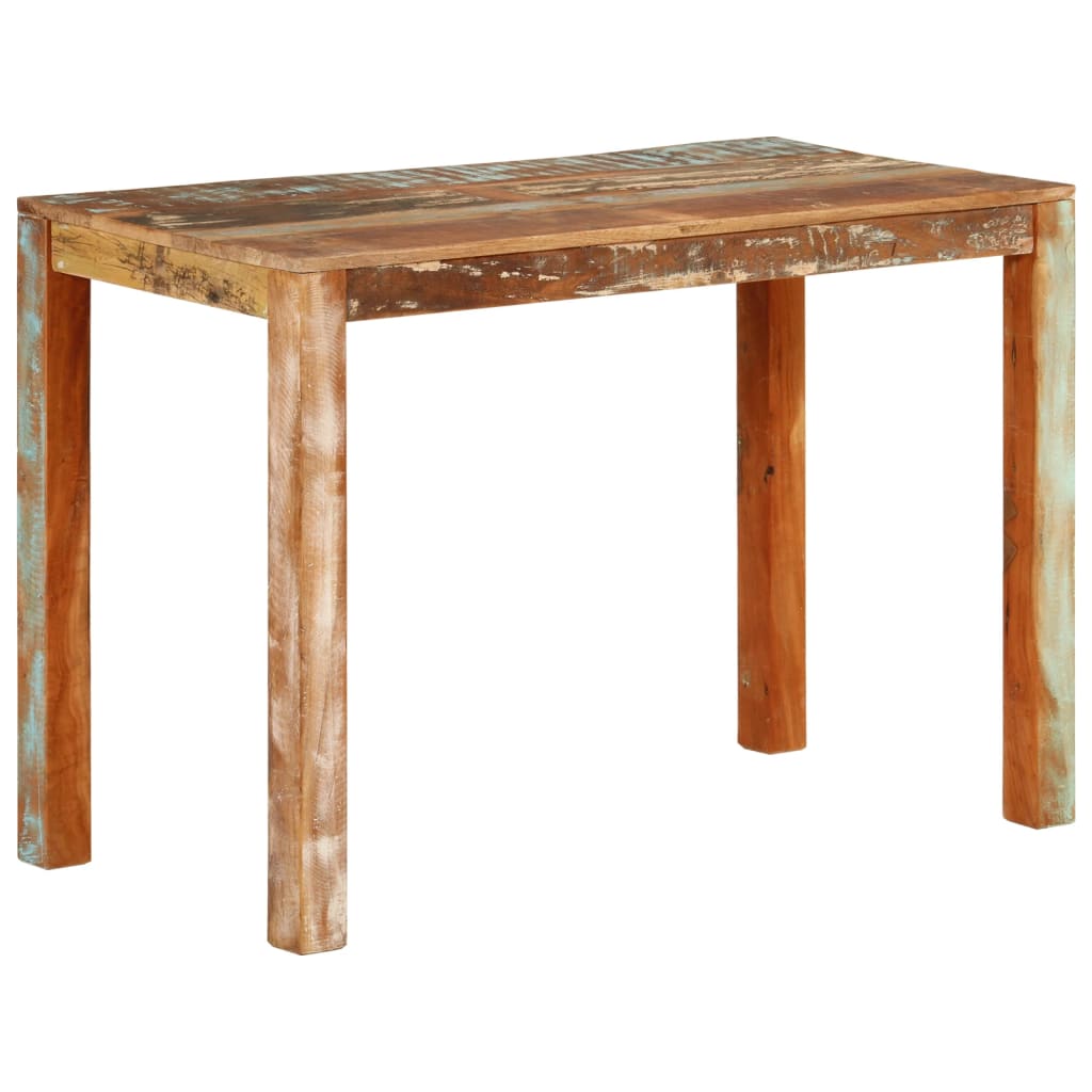 Mesa de jantar 110x55x76 cm madeira recuperada maciça