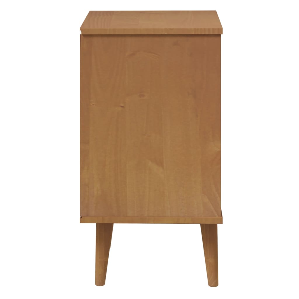 Mesa de cabeceira MOLDE 40x35x65 cm pinho maciço castanho