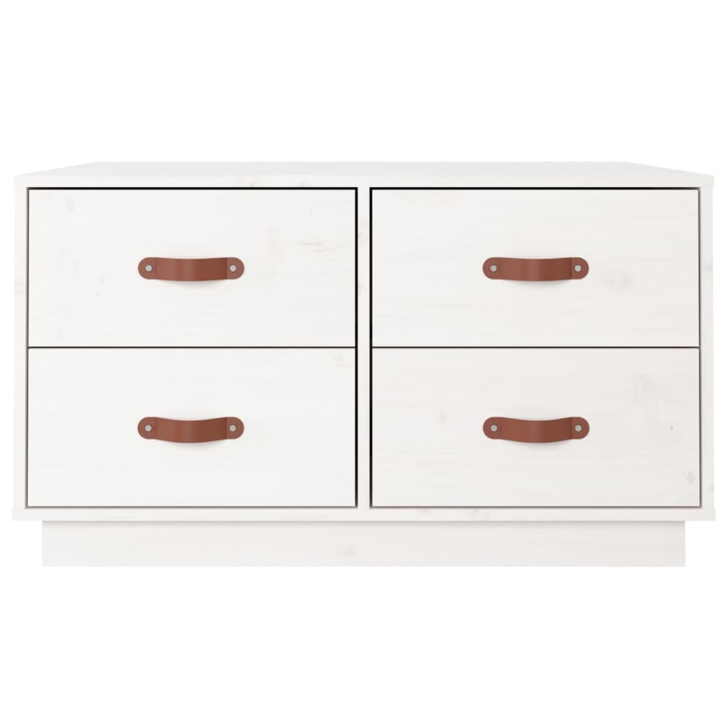 Mesa de centro 80x80x45 cm pinho maciço branco