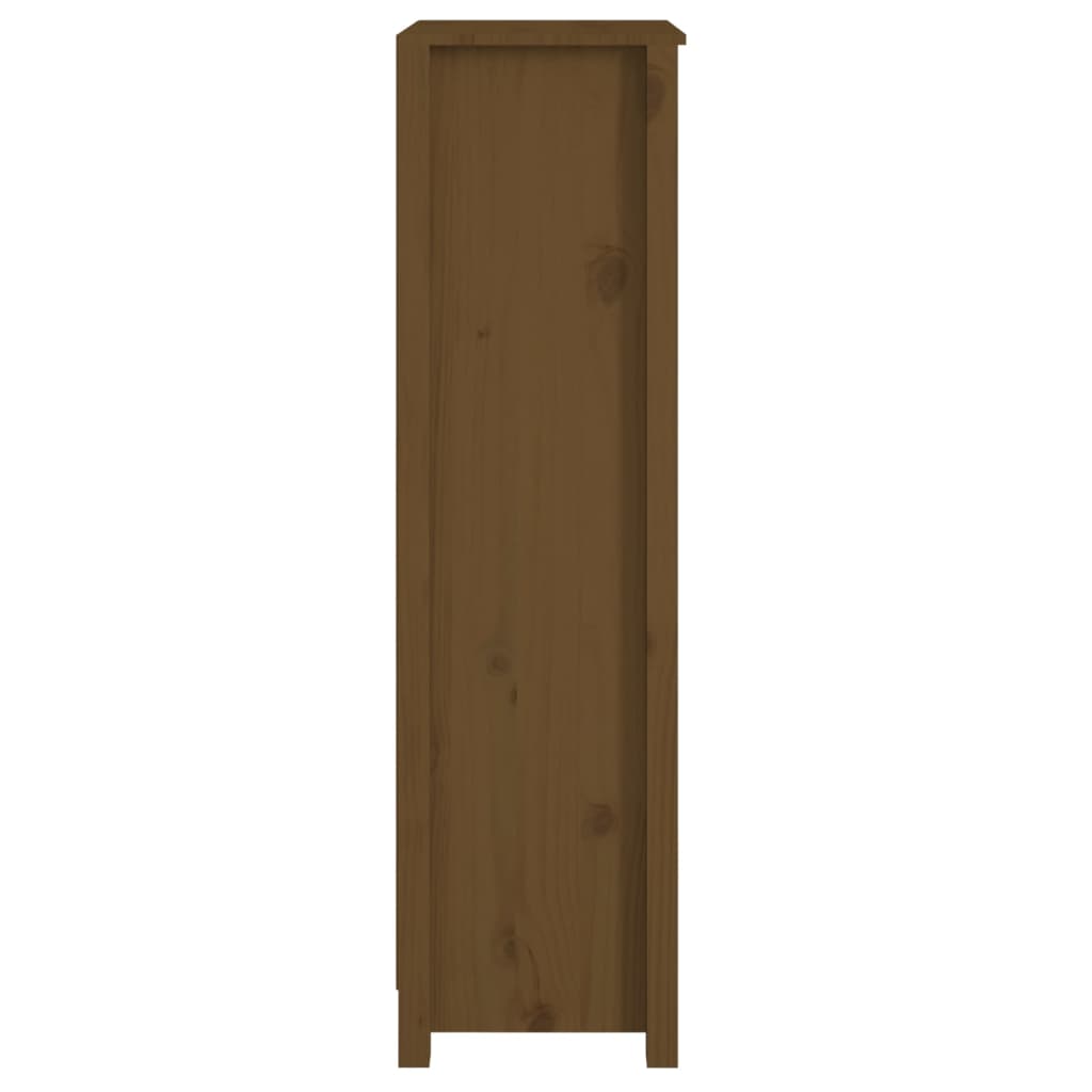Estante 50x35x125,5 cm madeira de pinho maciça castanho mel