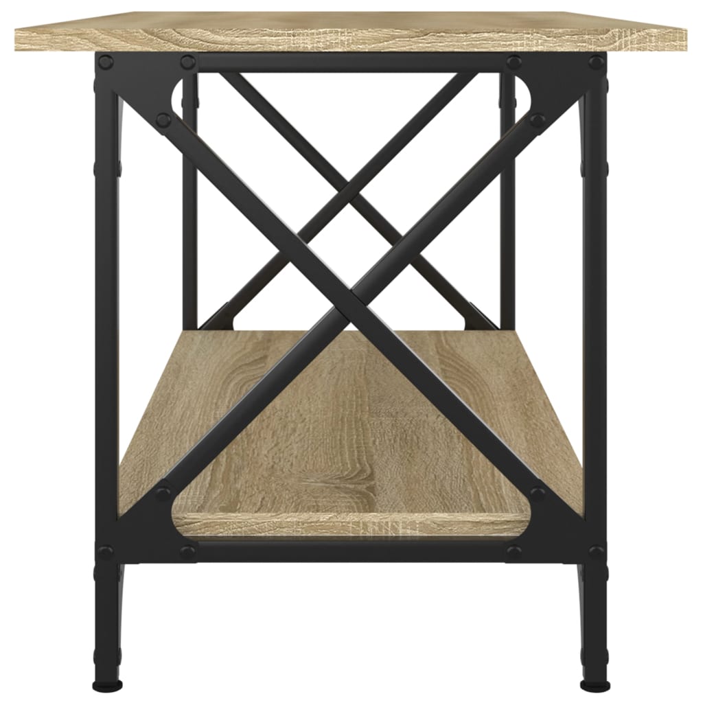 Mesa de centro 80x45x45 cm deriv. madeira/ferro carvalho sonoma