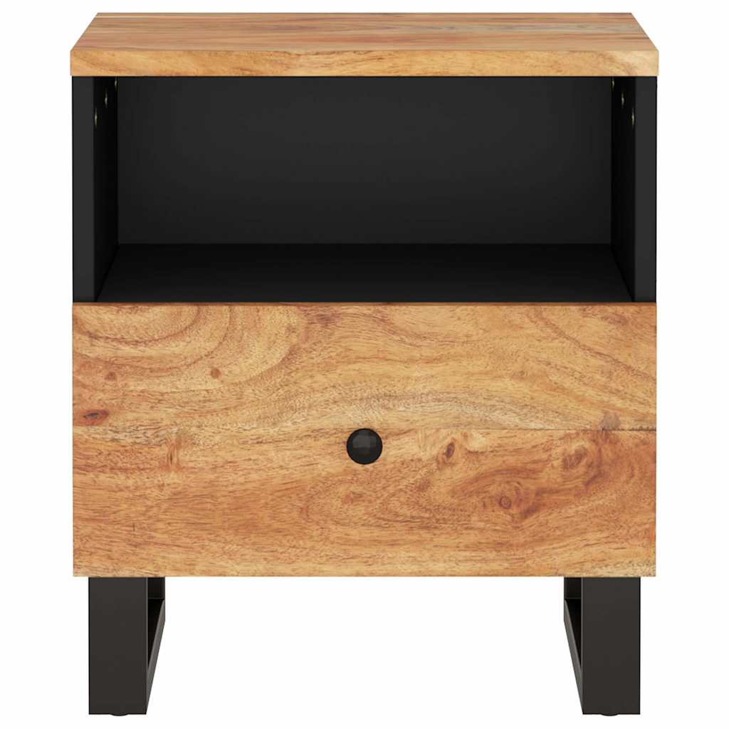 Mesa de cabeceira madeira de acácia maciça/derivados de madeira