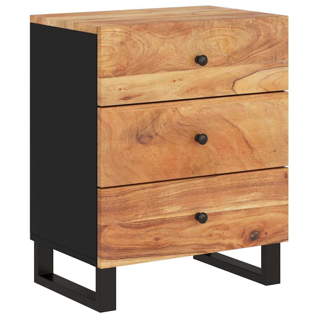 Mesa de cabeceira 50x33x62 cm acácia maciça/derivados madeira