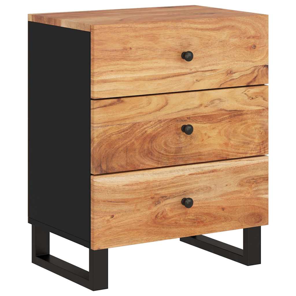 Mesa de cabeceira 50x33x62 cm acácia maciça/derivados madeira
