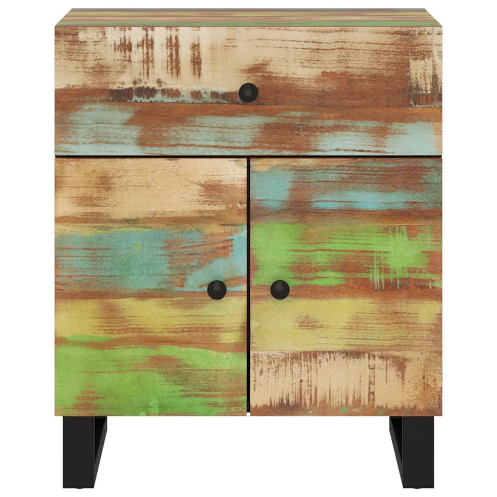 Mesa cabeceira 50x33x60 cm madeira recuperada maciça/derivados