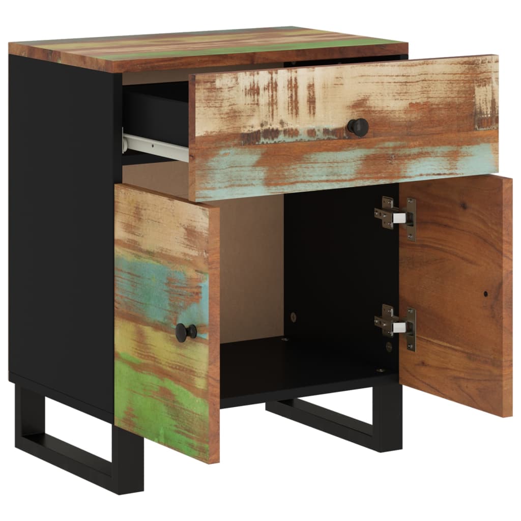 Mesa cabeceira 50x33x60 cm madeira recuperada maciça/derivados
