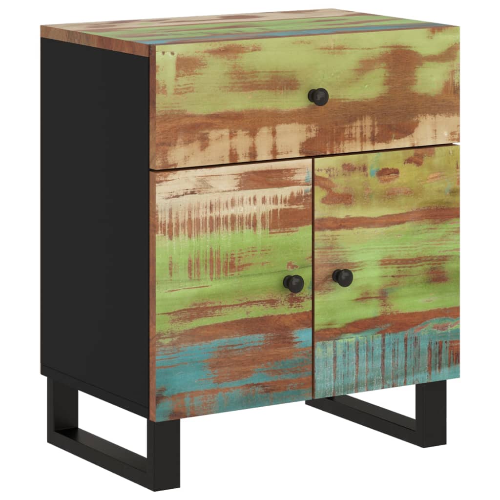 Mesa cabeceira 50x33x60 cm madeira recuperada maciça/derivados