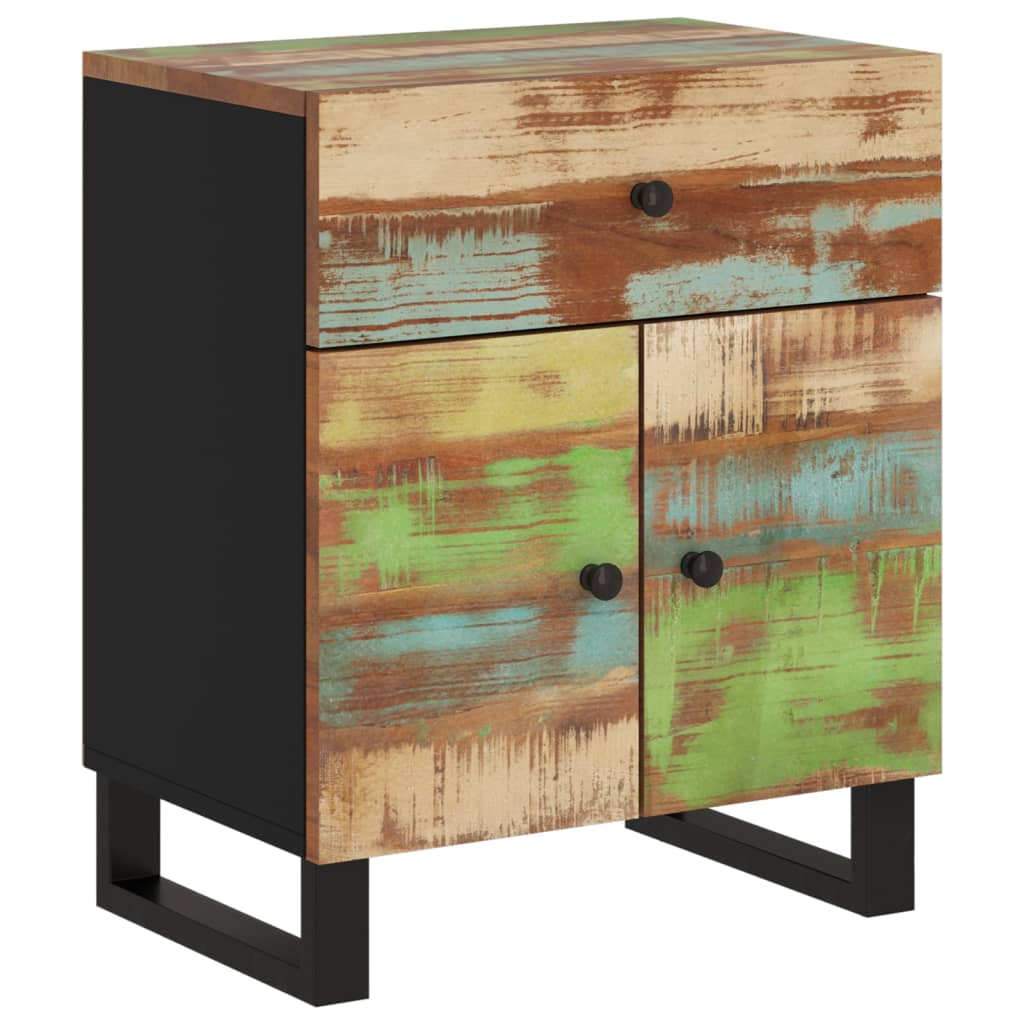 Mesa cabeceira 50x33x60 cm madeira recuperada maciça/derivados