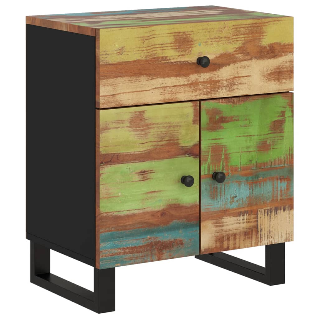 Mesa cabeceira 50x33x60 cm madeira recuperada maciça/derivados