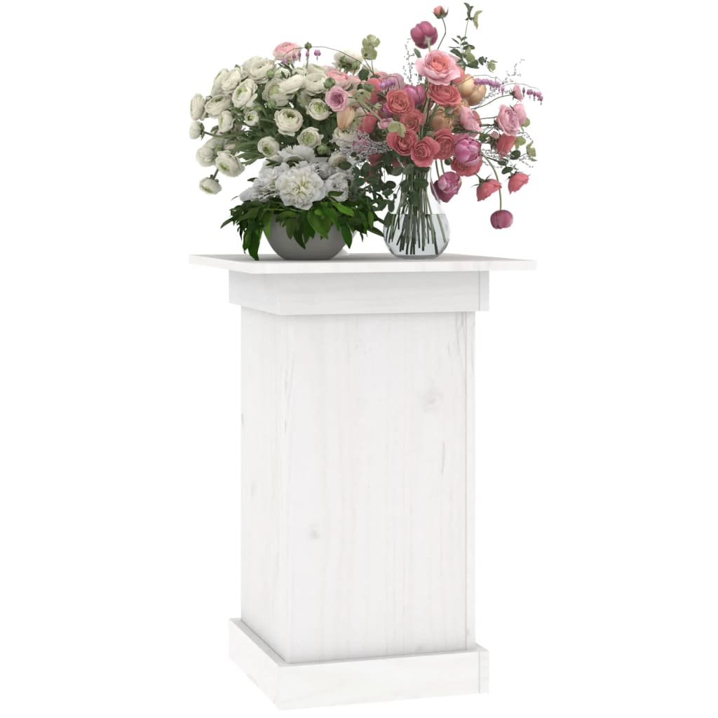 Suporte de vasos 40x40x60 cm madeira de pinho maciça branco