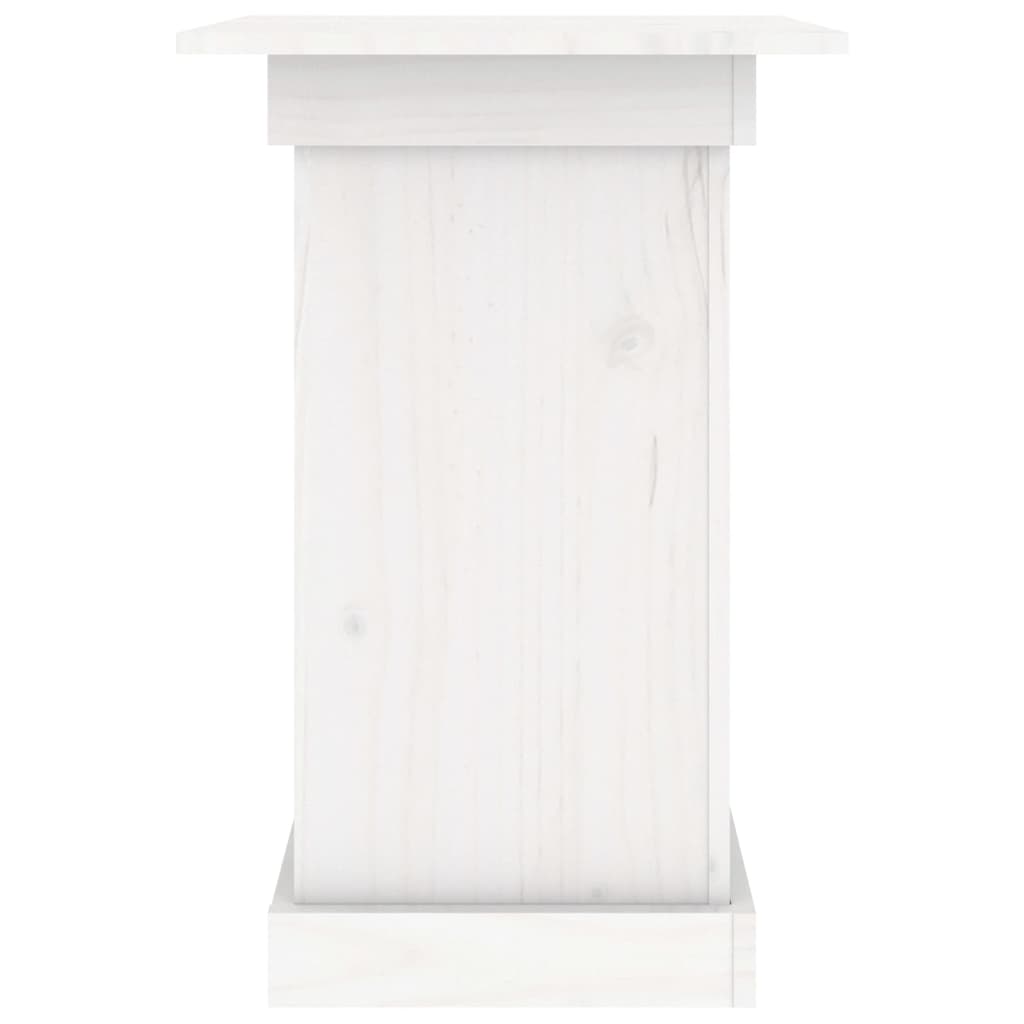 Suporte de vasos 40x40x60 cm madeira de pinho maciça branco