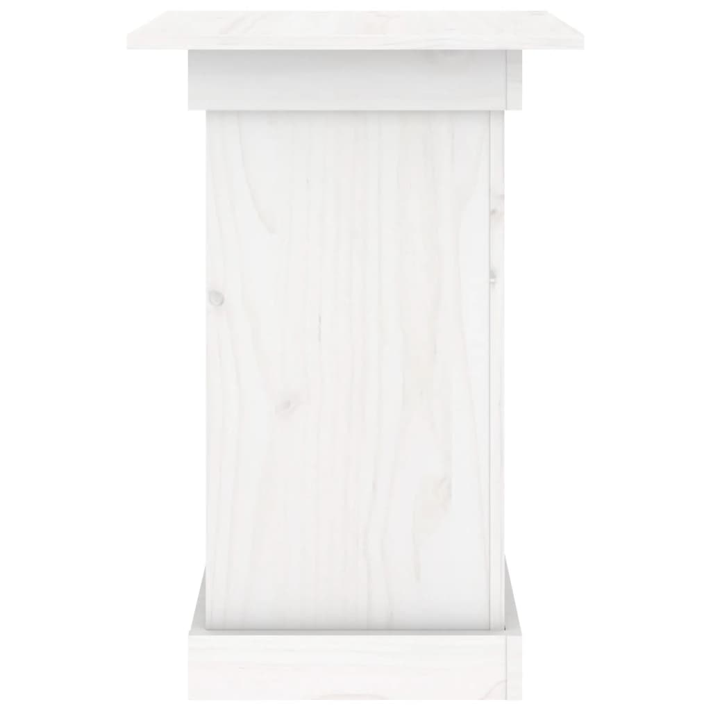 Suporte de vasos 40x40x60 cm madeira de pinho maciça branco