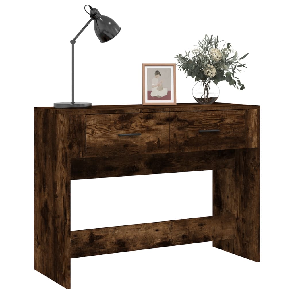 Mesa consola 100x39x75 cm derivados de madeira carvalho fumado