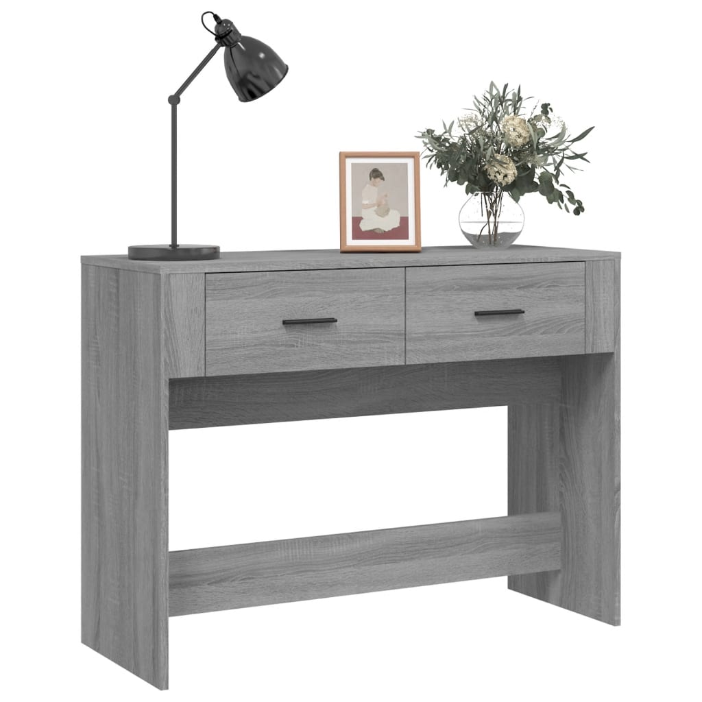 Mesa consola 100x39x75 cm derivados de madeira cinzento sonoma
