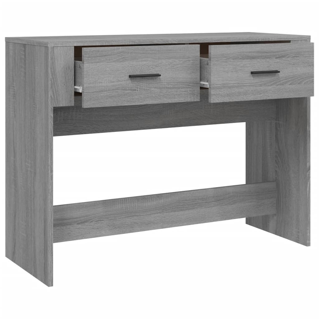 Mesa consola 100x39x75 cm derivados de madeira cinzento sonoma