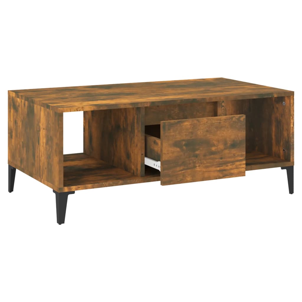 Mesa de centro 90x50x36,5 cm derivados madeira carvalho fumado