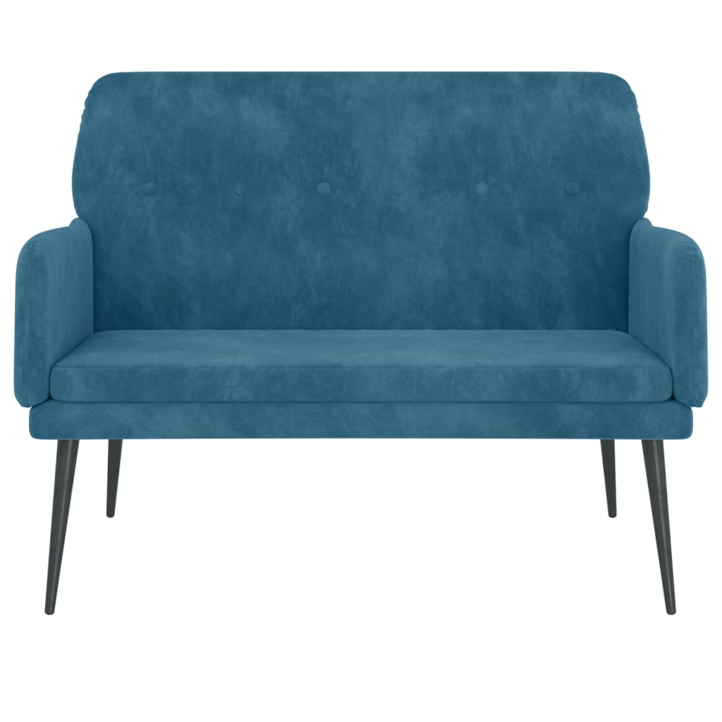 Banco 108x79x79 cm veludo azul