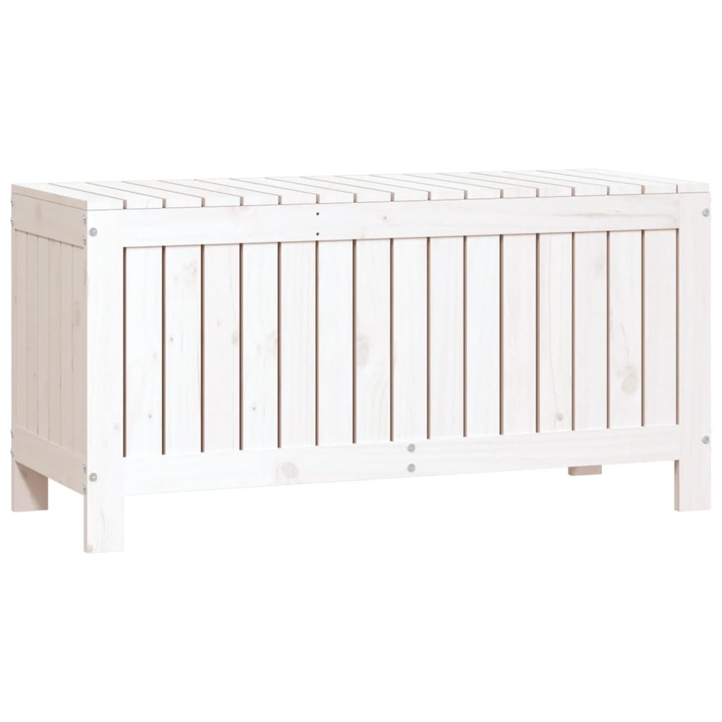 Caixa de arrumação jardim 108x42,5x54 cm pinho maciço branco
