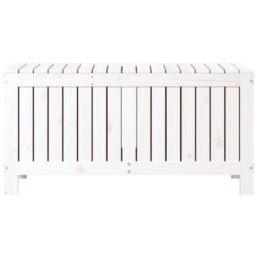 Caixa de arrumação jardim 108x42,5x54 cm pinho maciço branco