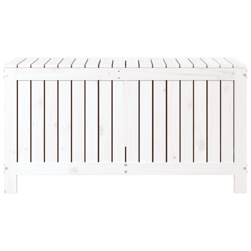Caixa de arrumação jardim 115x49x60 cm pinho maciço branco