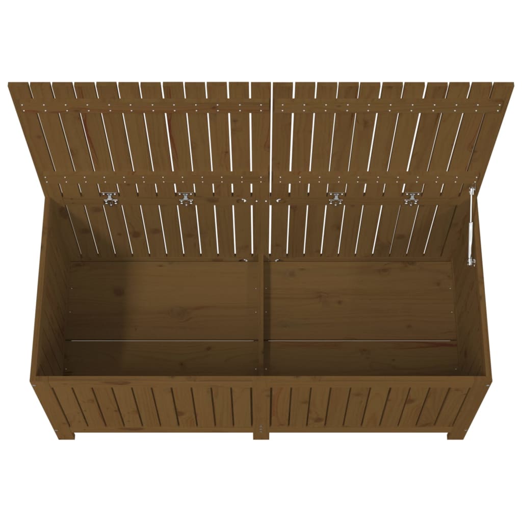 Caixa de arrumação jardim 147x68x64cm pinho maciço castanho-mel