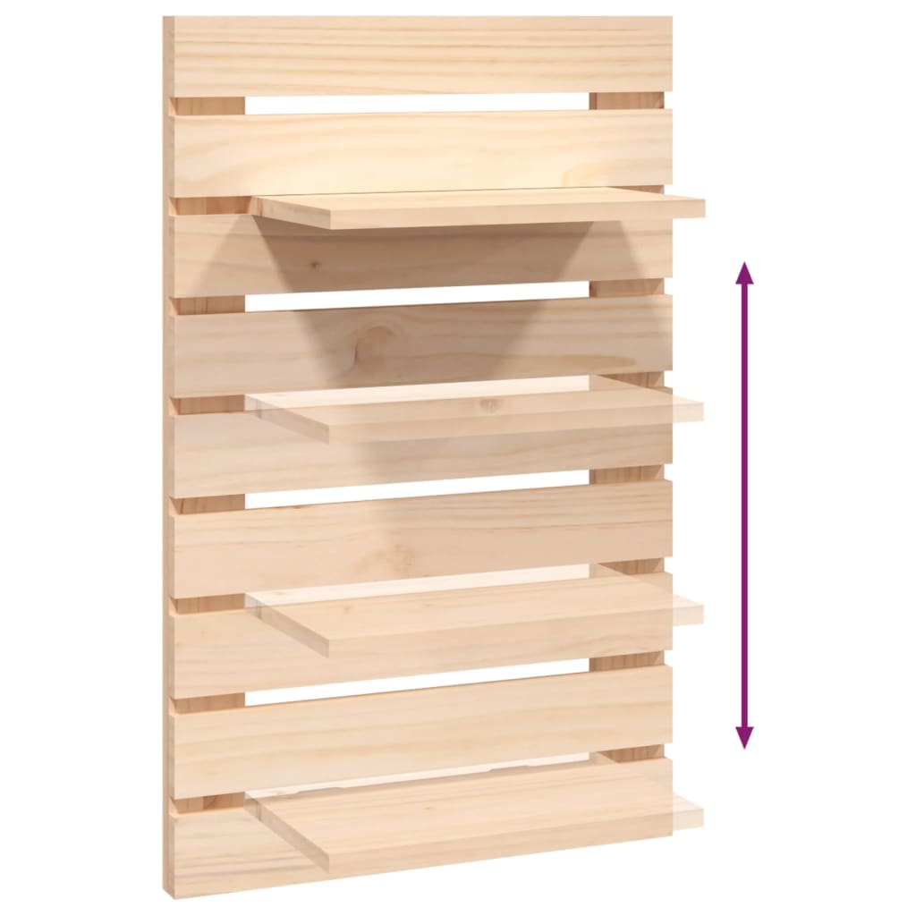 Prateleiras de montagem na parede 2 pcs pinho maciço
