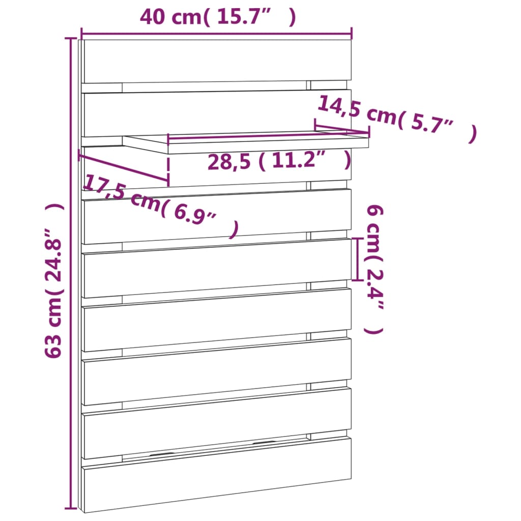 Prateleiras de montagem na parede 2 pcs pinho maciço