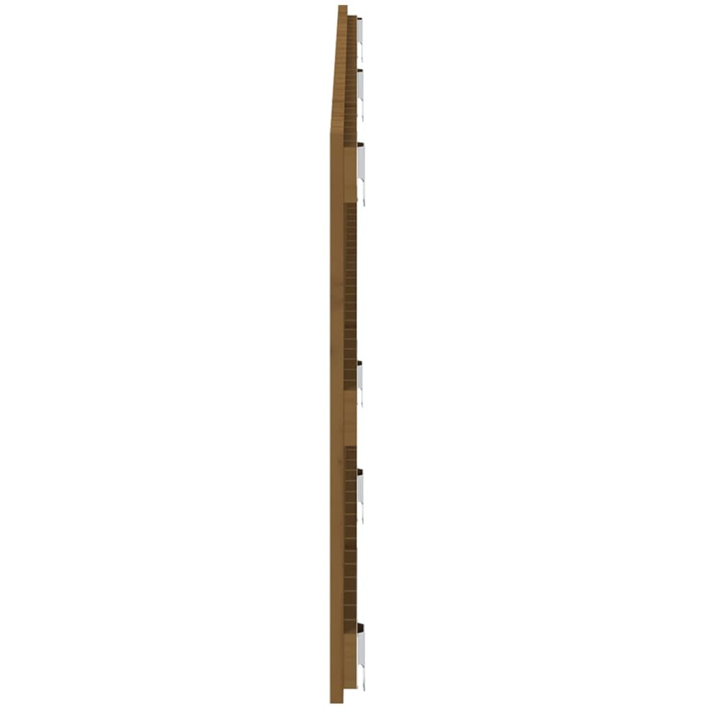 Cabeceira de parede 166x3x60 cm pinho maciço castanho-mel