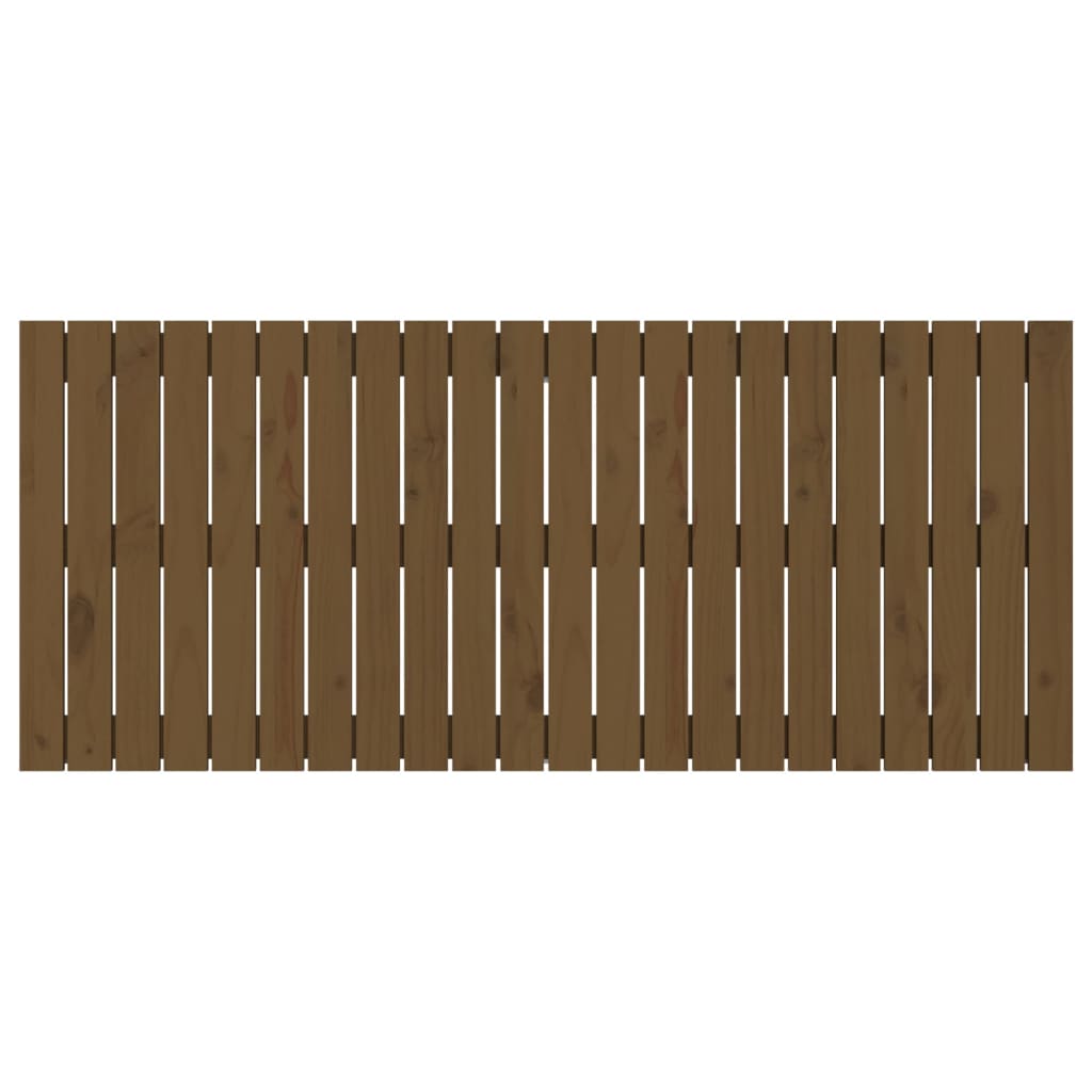 Cabeceira de parede 140x3x60 cm pinho maciço castanho-mel