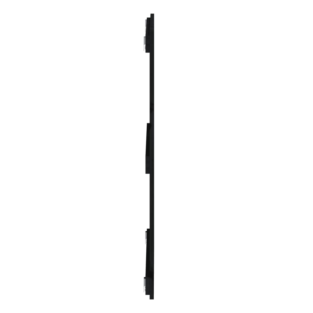 Cabeceira de parede 108x3x90 cm madeira de pinho maciça preto