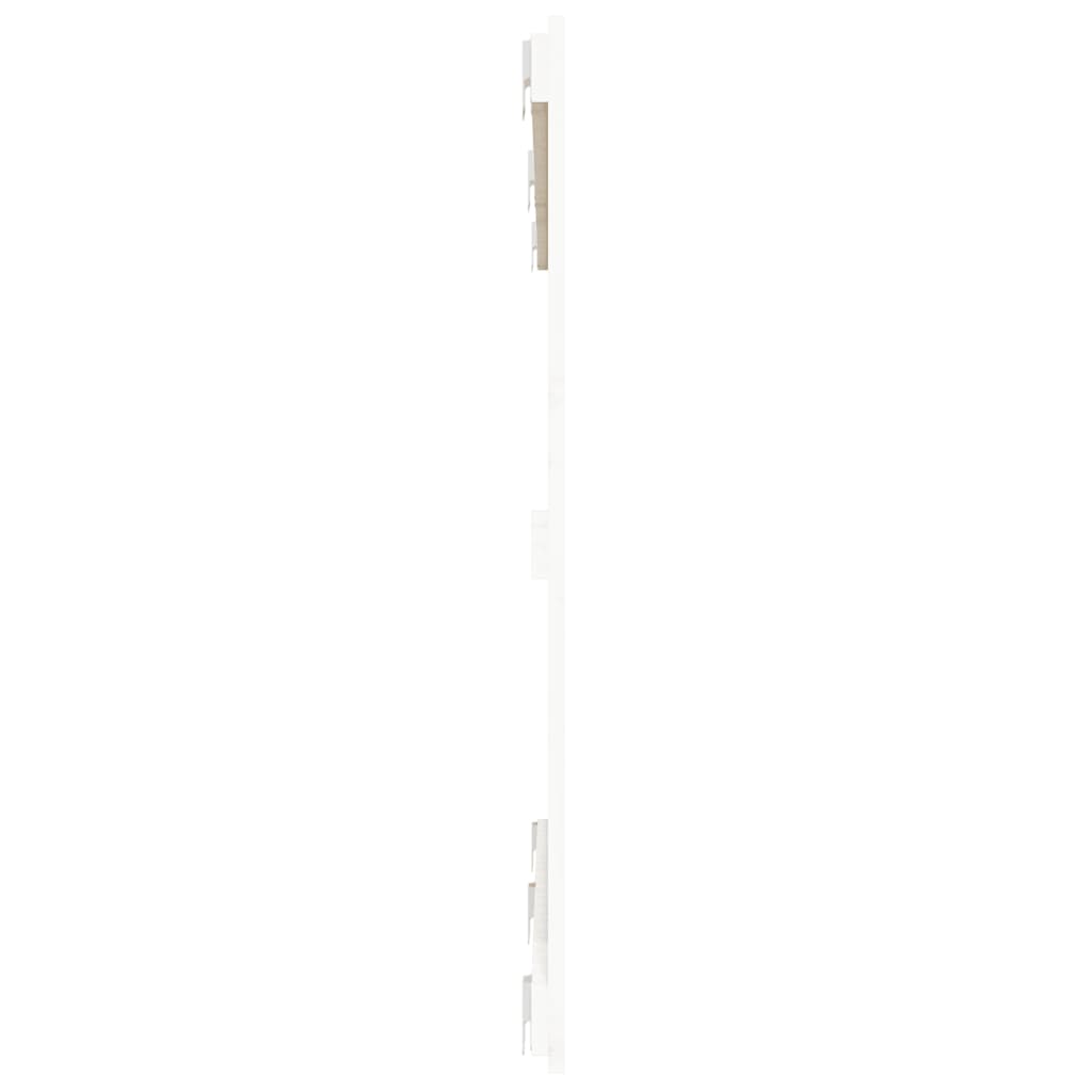 Cabeceira de parede 147x3x90 cm madeira de pinho maciça branco