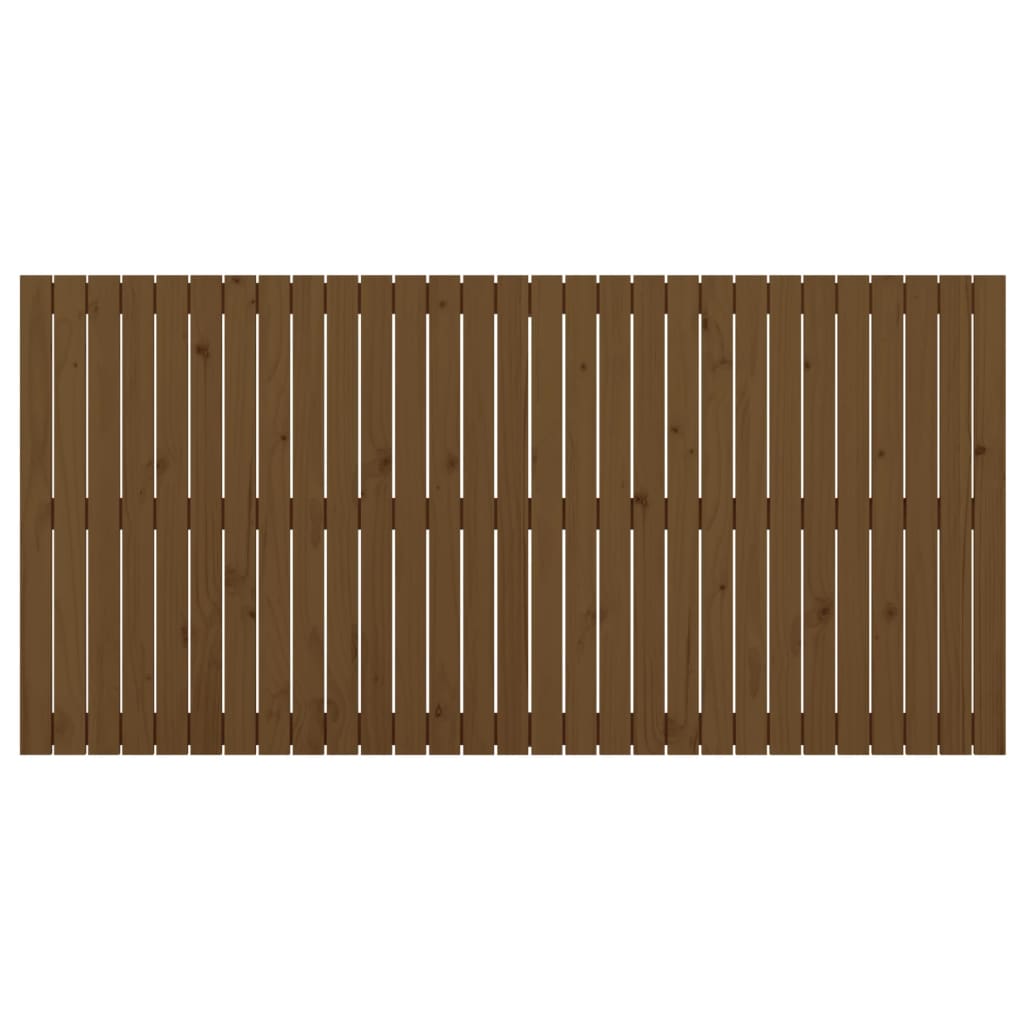 Cabeceira de parede 185x3x90 cm pinho maciço castanho-mel